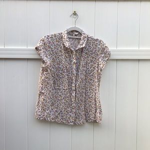 CHK Clockhouse Floral Buttondown Short Sleeve EU42